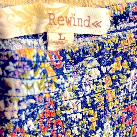 Rewind Floral Print Women’s Jumpsuit Size Large - Picture 3 of 3